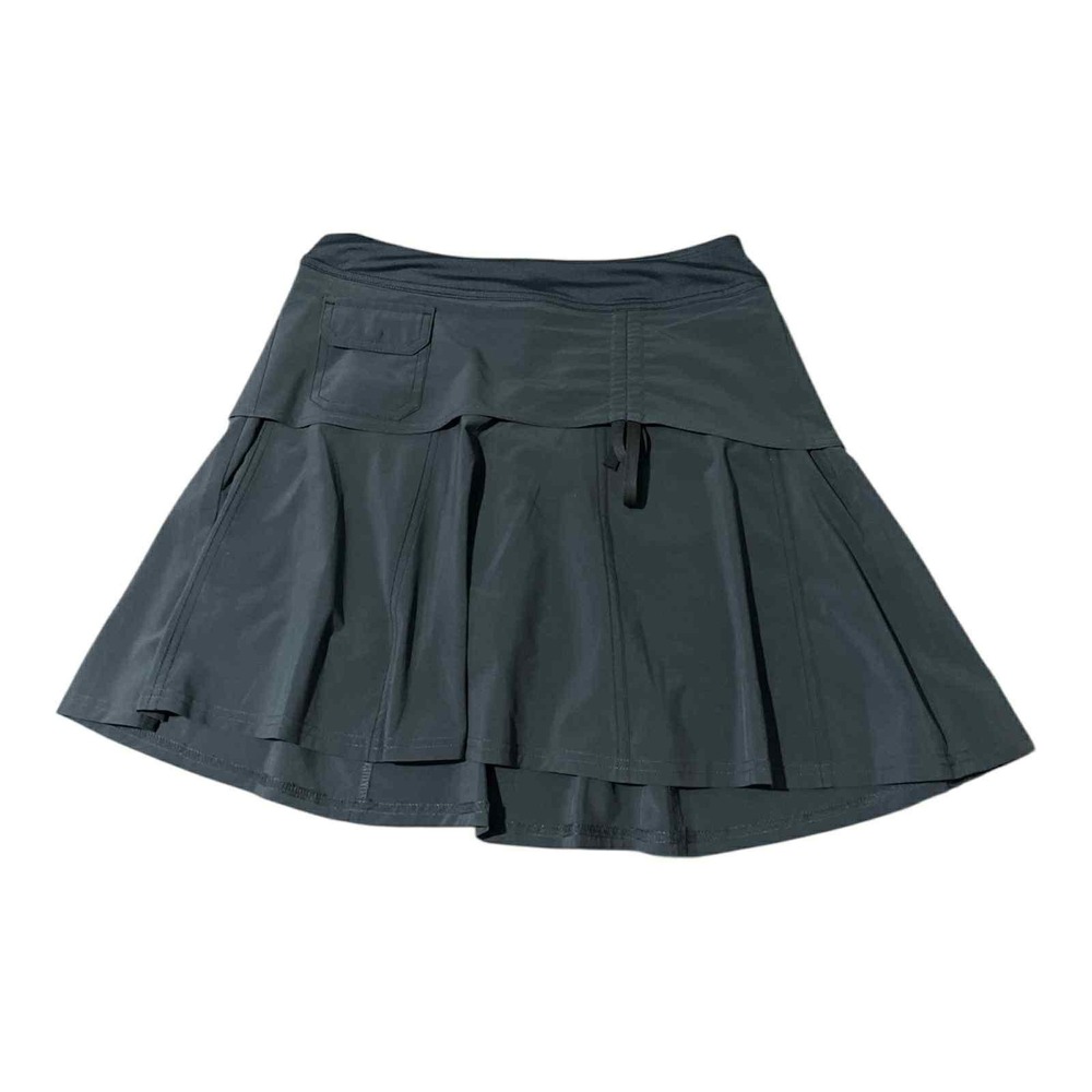 Athleta Skort Womens‎ 2 Gray Performance Stretch Built-In Shorts Pocket Athletic
